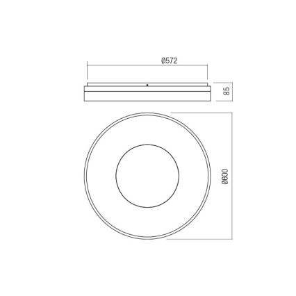 Redo 01-2004 - Himmennettävä LED-kattovalaisin MAYA LED/75W/230V, halkaisija 60 cm, kultainen