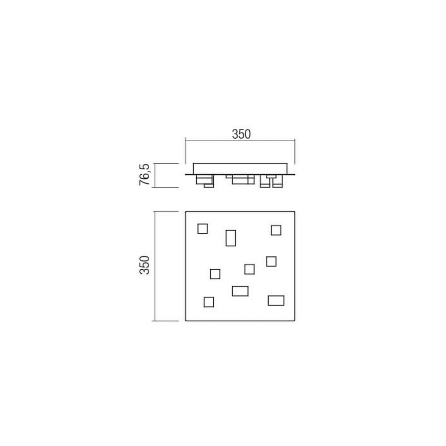 Redo 01-2014 - LED-kattovalaisin PIXEL LED/27W/230V 3000K 35x35 cm valkoinen