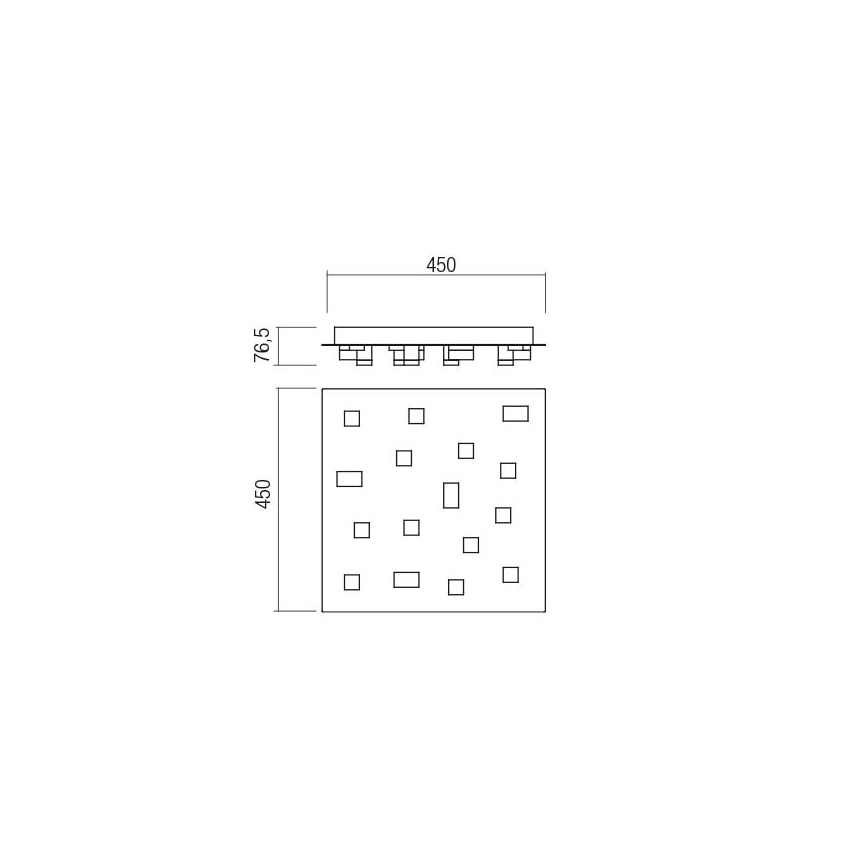 Redo 01-2016 - LED-kattovalaisin PIXEL LED/48W/230V 3000K 45x45 cm valkoinen