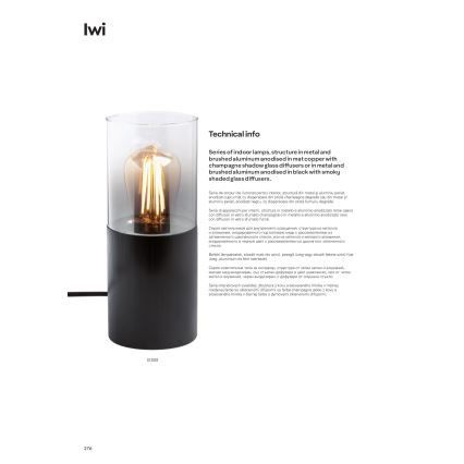 Redo 01-2027 - Kattokruunu johdossa IWI 9xE27/42W/230V musta