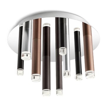 Redo 01-2042 - LED-kattovalaisin MADISON 9xLED/4W/230V kiiltävä kromi/musta/kupari
