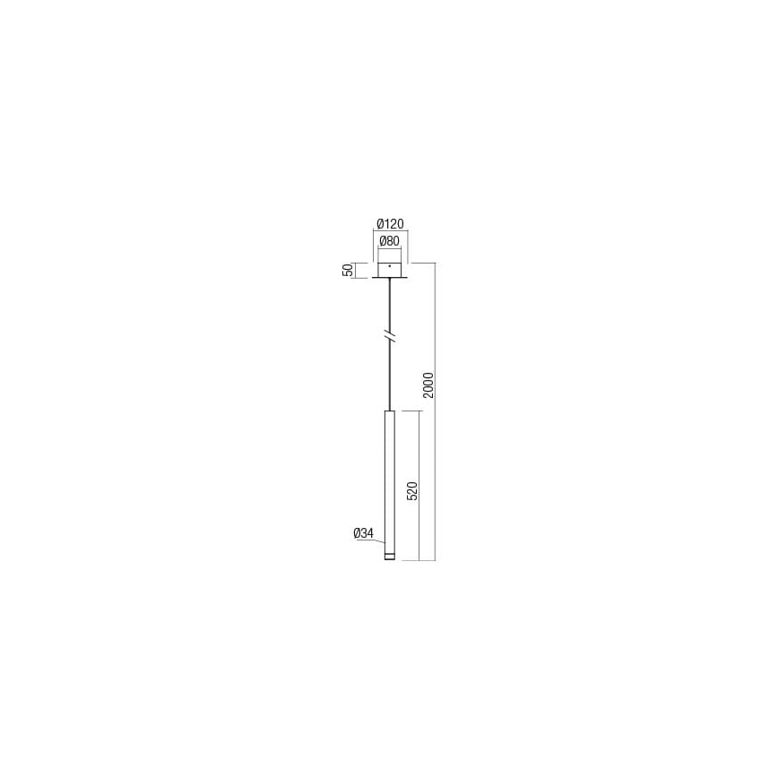Redo 01-2045 - LED-kattokruunu johdossa MADISON LED/4W/230V musta