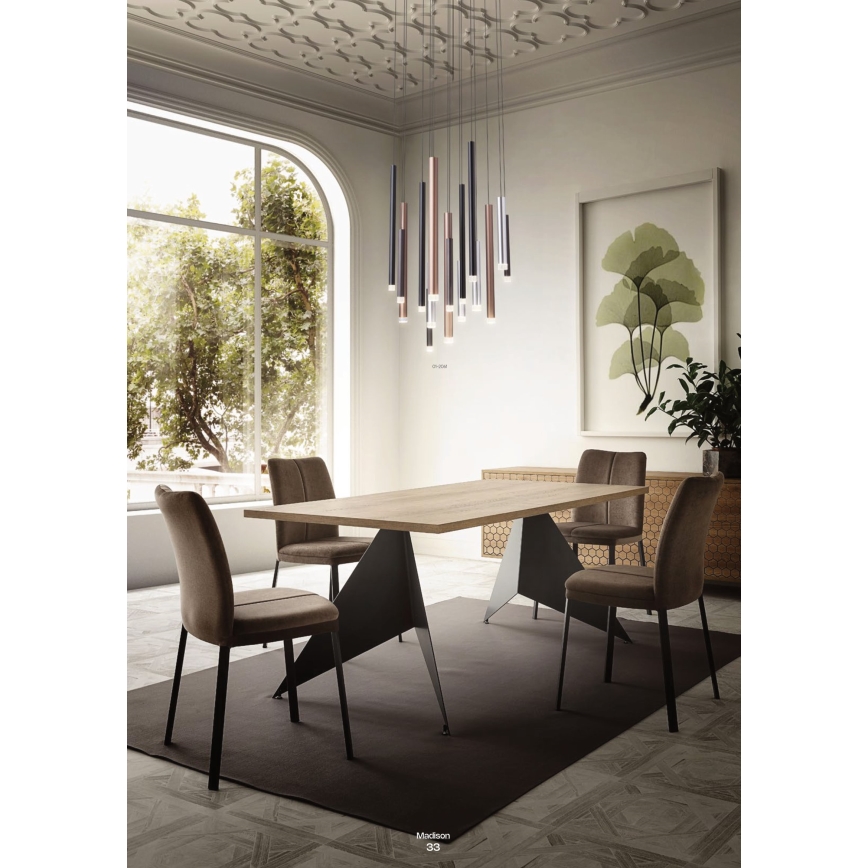 Redo 01-2046 - LED-kattokruunu johdossa MADISON 8xLED/4W/230V kulta