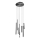 Redo 01-2052 - LED-kattokruunu johdossa MADISON 8xLED/4W/230V musta