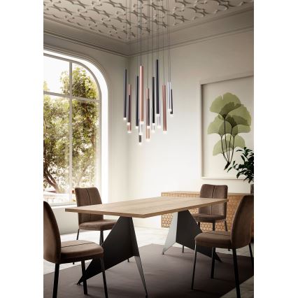 Redo 01-2055 - LED-kattokruunu johdossa MADISON 14xLED/4W/230V kupari