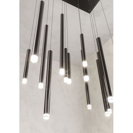 Redo 01-2056 - LED-kattokruunu johdossa MADISON 14xLED/4W/230V musta