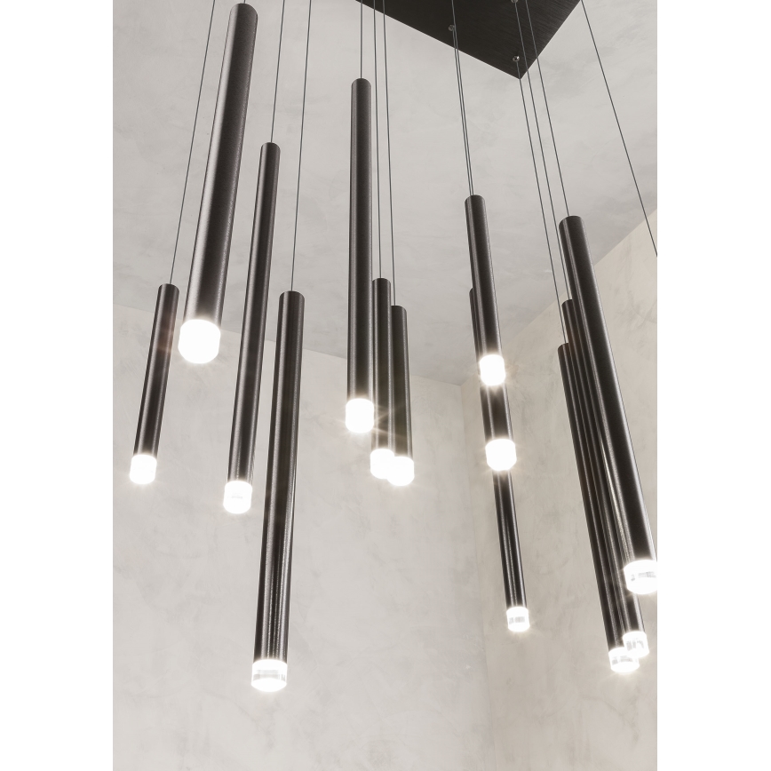 Redo 01-2056 - LED-kattokruunu johdossa MADISON 14xLED/4W/230V musta