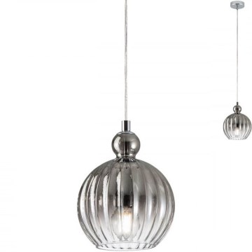 Redo 01-2063 - Kattokruunu johdossa PLUMEN 1x/E14/40W/230V halkaisija 15 cm harmaa