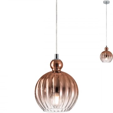 Redo 01-2064 - Kattokruunu johdossa PLUMEN 1xE14/40W/230V halkaisija 15 cm kupari