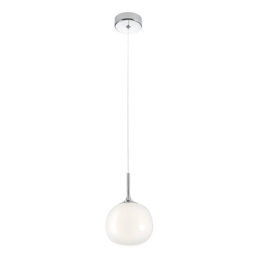 Redo 01-2081 - Riippuvalaisin vaijerilla KIWI 1xG9/40W/230V Ø 12 cm kiiltävä kromi/valkoinen