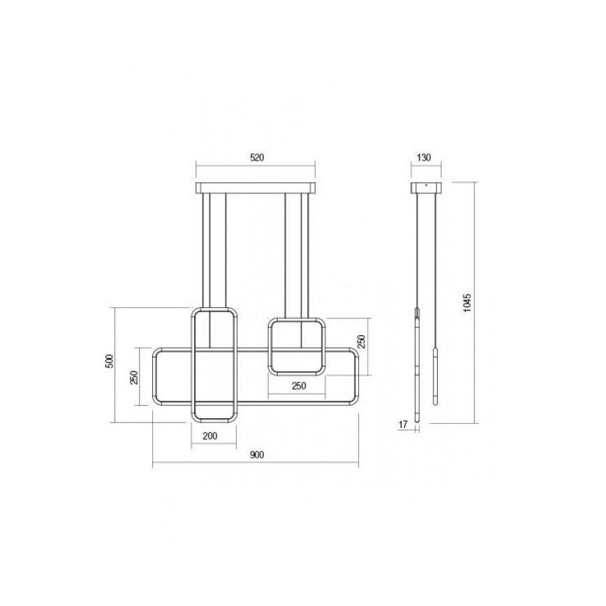 Redo 01-2099 - THAI himmennettävä LED-riippuvalaisin vaijerilla, 86 W, 230 V, valkoinen