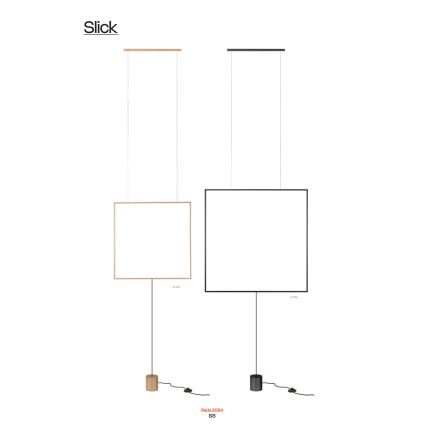 Redo 01-2134 - LED-lattiavalaisin SLICK LED/28W/230V musta