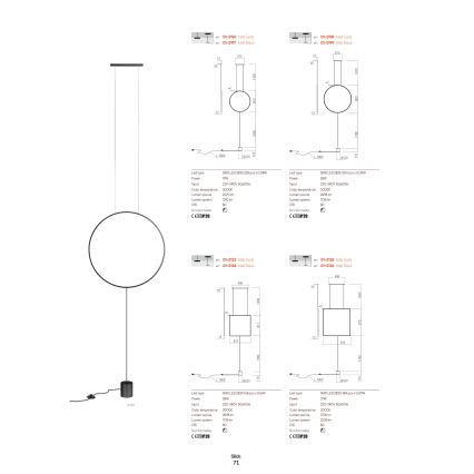 Redo 01-2134 - LED-lattiavalaisin SLICK LED/28W/230V musta