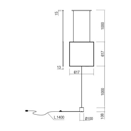 Redo 01-2134 - LED-lattiavalaisin SLICK LED/28W/230V musta