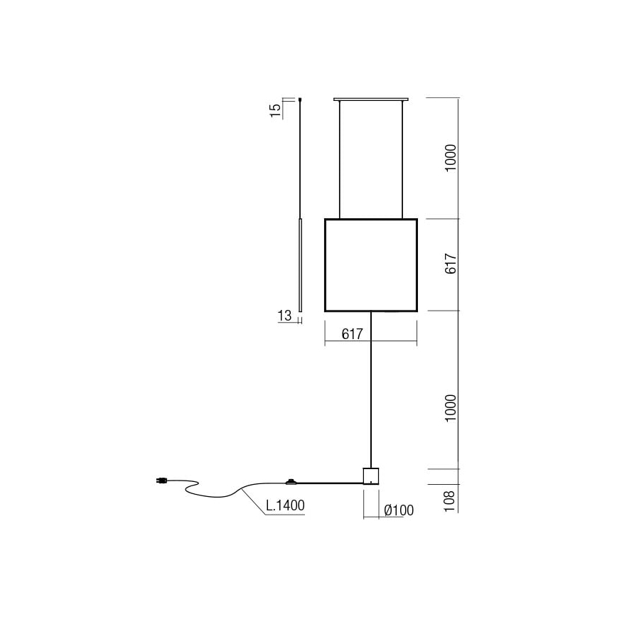 Redo 01-2134 - LED-lattiavalaisin SLICK LED/28W/230V musta