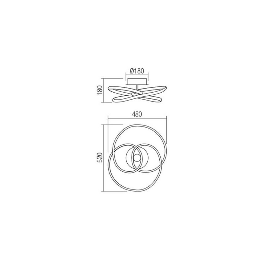 Redo 01-2189 - Himmennettävä LED-kattovalo SINTRA LED/40W/230V