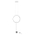 Redo 01-2197 - LED-lattiavalaisin SLICK LED/19W/230V musta