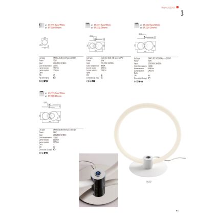 Redo 01-2224 - LED-himmennyskattokruunu SPELL LED/43W/230V 3000K kiiltävä kromi