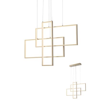 Redo 01-2314 - himmennettävä LED-riippuvalaisin kaapelilla PLANA LED/60W/230V kultainen