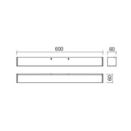 Redo 01-2327 - LED Kylpyhuoneen peilivalo THELA LED/17W/230V 60 cm CRI 90 IP44