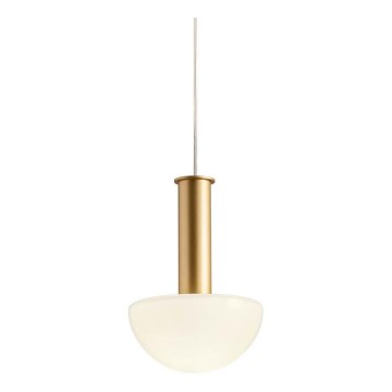 Redo 01-2474 - Riippuvalaisin vaijerilla LUMIEN 1xG9/10W/230V halkaisija 13 cm kultainen/valkoinen
