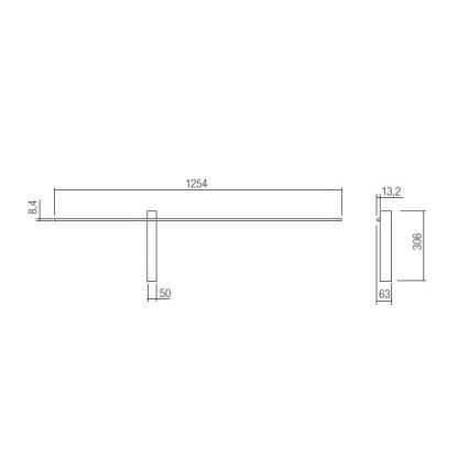 Redo 01-2479 - LED seinävalaisin TANGENT LED/14W/230V valkoinen