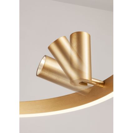 Redo 01-2492 - LED-kattokruunu johdossa SUMMIT LED/53,5W/230V CRI 90 halkaisija 80,8 cm kulta