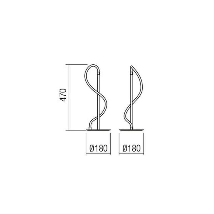 Redo 01-2530 - Himmennettävä LED-pöytävalaisin CORRAL LED/12W/230V musta