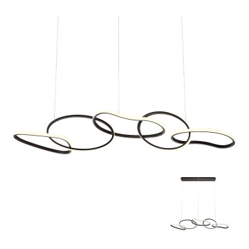 Redo 01-2599 - himmennettävä LED-riippuvalaisin vaijerilla BIAS LED/108,6W/230V 3000K CRI 90 musta
