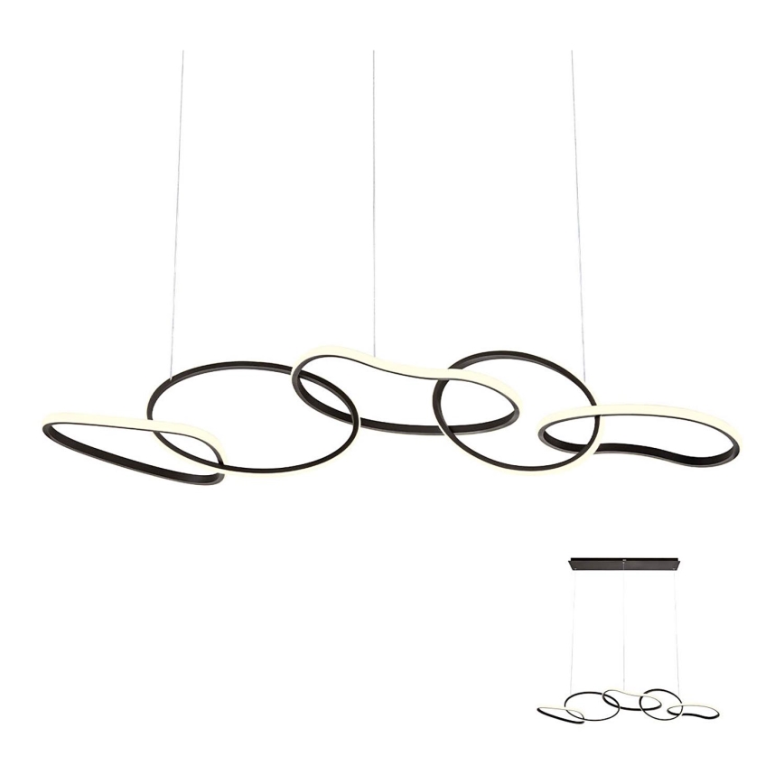 Redo 01-2599 - himmennettävä LED-riippuvalaisin vaijerilla BIAS LED/108,6W/230V 3000K CRI 90 musta