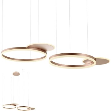 Redo 01-2610 - Himmennettävä LED-kattokruunu johdossa SIGUA LED/114W/230V CRI 90 3000K ruskea