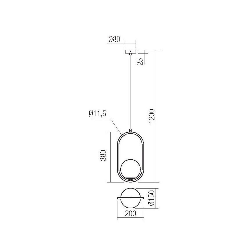 Redo 01-2624 - Kattokruunu johdossa NIVA 1xE14/28W/230V