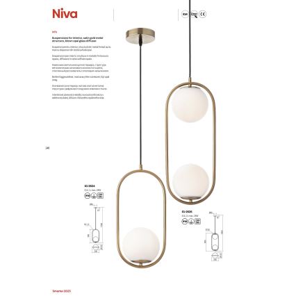 Redo 01-2627 - Kattokruunu johdossa NIVA 3xE14/28W/230V
