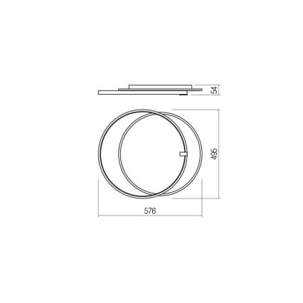 Redo 01-2660 - LED-kattovalaisin ARP LED/45W/230V musta