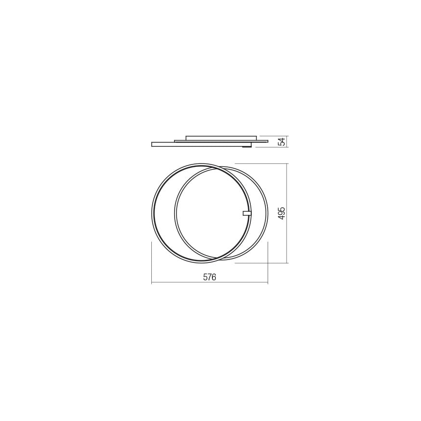 Redo 01-2660 - LED-kattovalaisin ARP LED/45W/230V musta