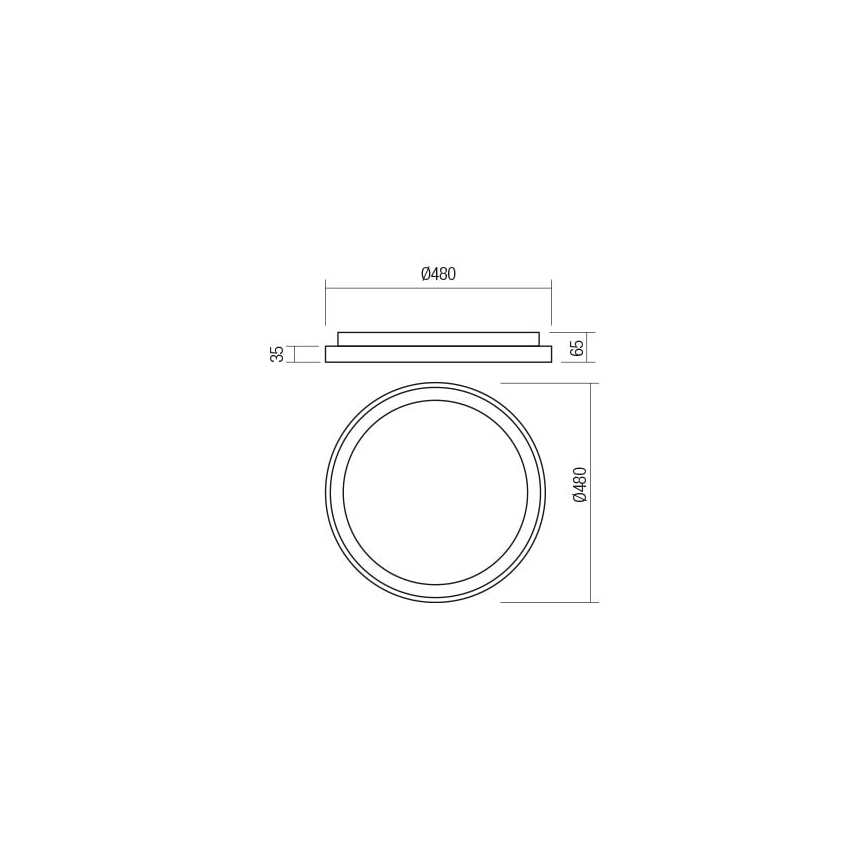 Redo 01-2667 - Himmennettävä LED-kattovalaisin ICONIC LED/40W/230V halkaisija 48 cm kulta