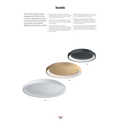Redo 01-2672 - himmennettävä LED-riippuvalaisin vaijerilla ICONIC LED/50W/230V, halkaisija 58 cm, valkoinen
