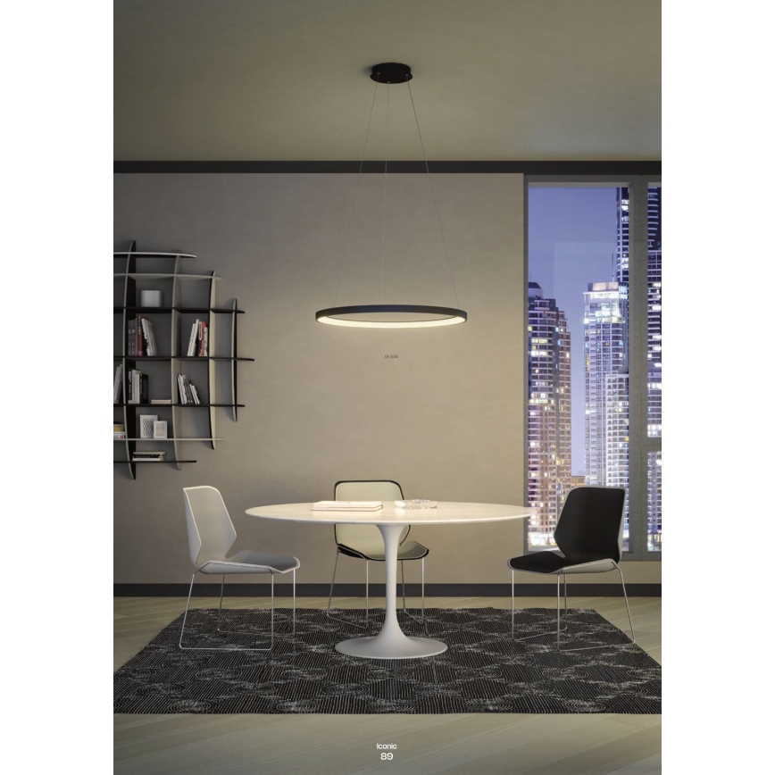 Redo 01-2676 - Himmennettävä LED-kattokruunu johdossa ICONIC LED/60W/230V halkaisija 78 cm kulta