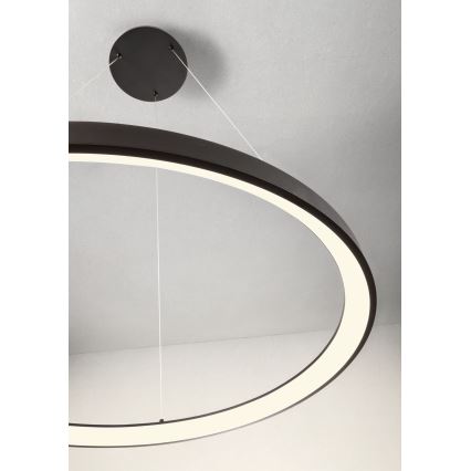 Redo 01-2677 - Himmennettävä LED-kattokruunu johdossa ICONIC LED/60W/230V halkaisija 78 cm musta