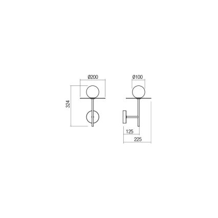 Redo 01-2726 - Seinävalaisin PLATO 1xG9/10W/230V musta