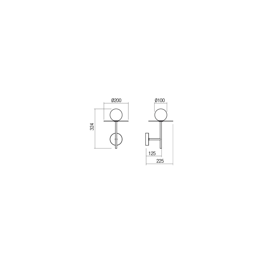 Redo 01-2726 - Seinävalaisin PLATO 1xG9/10W/230V musta