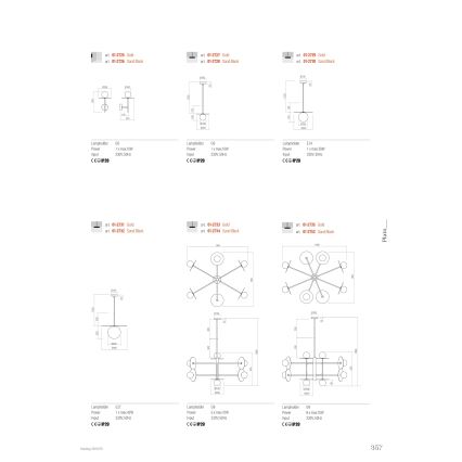 Redo 01-2728 - Kattokruunu johdossa PLATO 1xG9/10W/230V halkaisija 20 cm musta