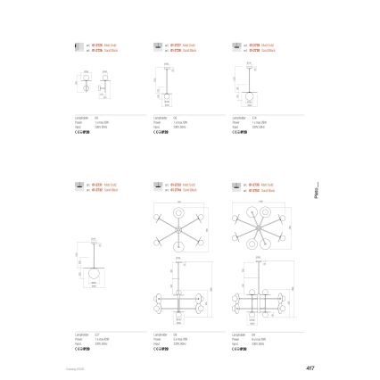 Redo 01-2735 - Varrellinen kattokruunu PLATO 8xG9/10W/230V kultainen