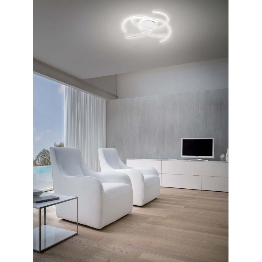 Redo 01-2748 - Himmennettävä LED-kattovalaisin ALIEN LED/75W/230V 3000K halkaisija 90 cm valkoinen