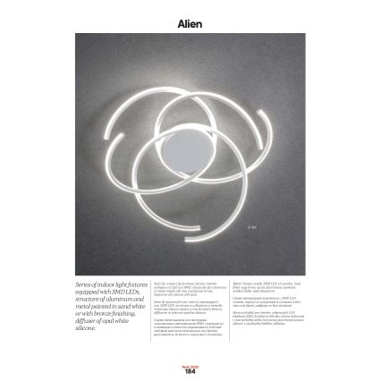 Redo 01-2748 - Himmennettävä LED-kattovalaisin ALIEN LED/75W/230V 3000K halkaisija 90 cm valkoinen