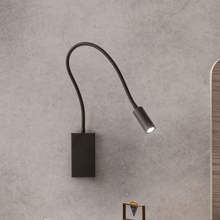 Redo 01-2755 - LED-seinävalaisin WALLIE LED/3W/230V USB CRI 90 musta