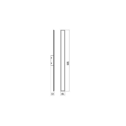 Redo 01-2769 - LED-seinävalaisin WAPI LED/23W/230V 90,5 cm musta