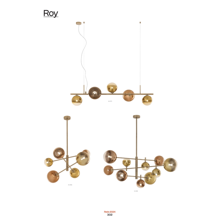 Redo 01-2780 - Kattokruunu johdossa ROY 6xG9/10W/230V