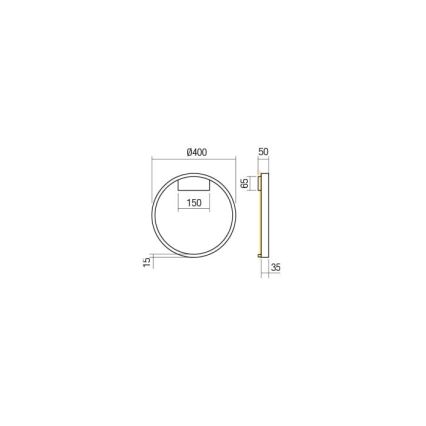 Redo 01-2817 - Himmennettävä LED-seinävalaisin FEBE LED/24W/230V kulta