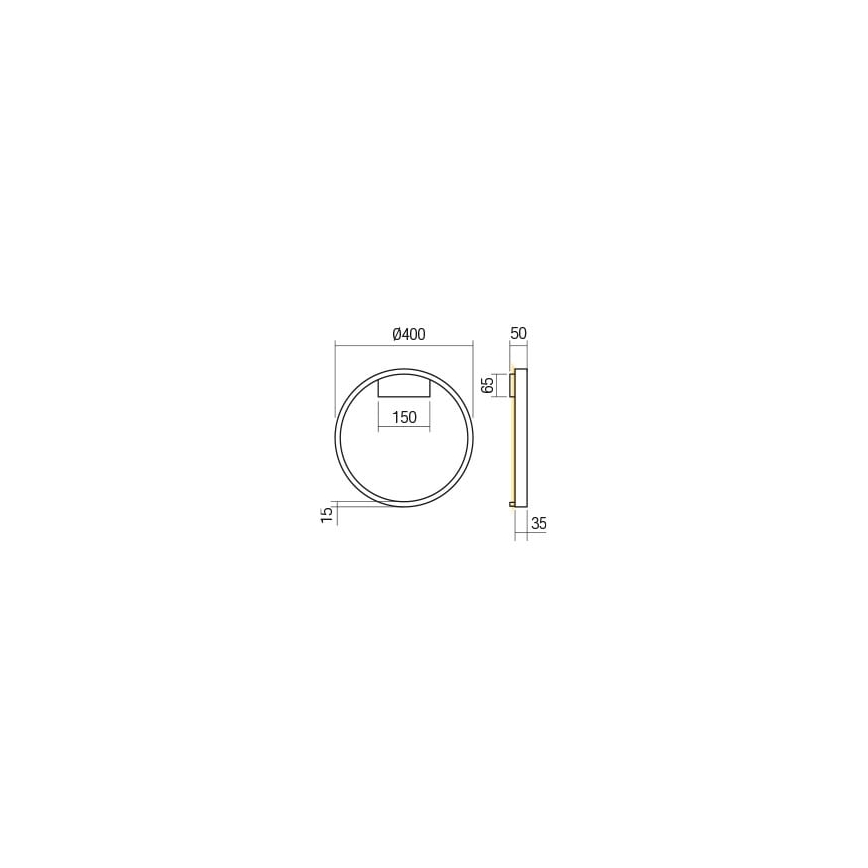 Redo 01-2817 - Himmennettävä LED-seinävalaisin FEBE LED/24W/230V kulta